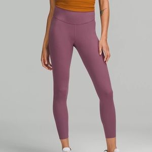 NWT Lululemon Base Pace HR Crop 23” size 6 in vintage plum